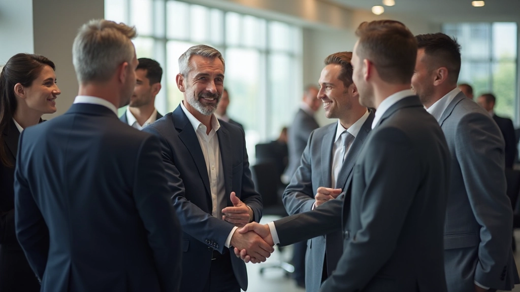 Специалисты строят профессиональные связи на деловой встрече