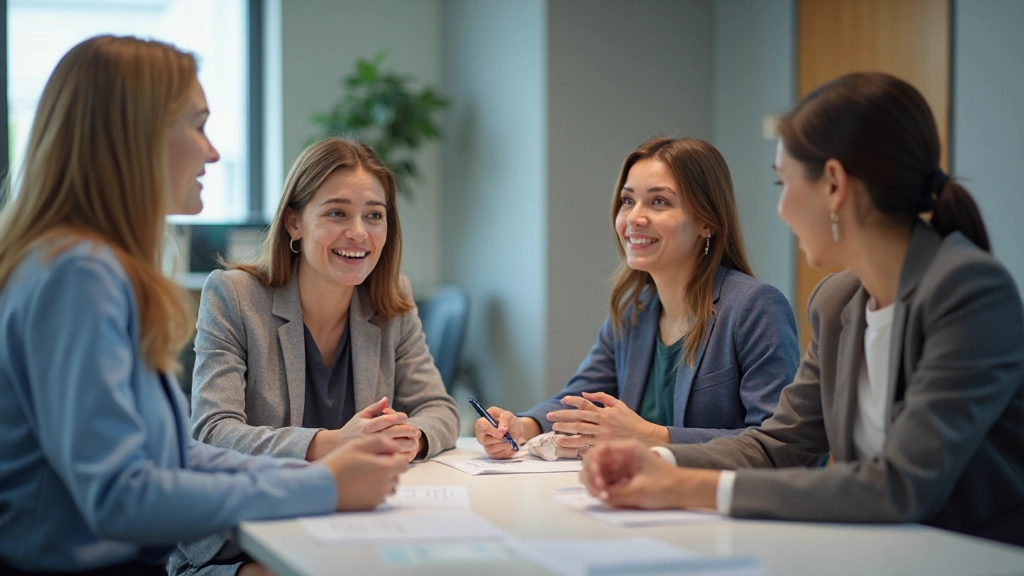 Группа профессионалов участвует в интерактивном тренинге и обсуждении